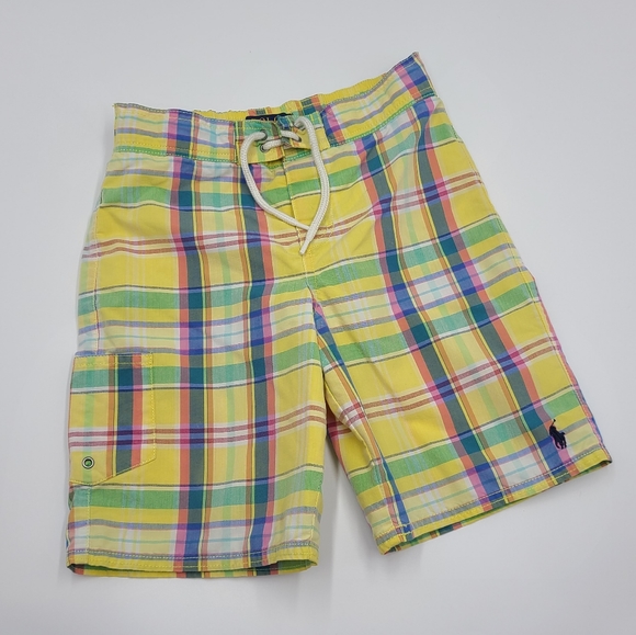 Polo Ralph Lauren Other - Polo Ralph Lauren boys' plaid swim trunks size 7